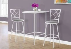 Monarch Specialties Home Bar, Bar Table, Bar Height, Pub, 36" Rectangular, Small, Kitchen, Metal, Laminate, White, Contemporary, Modern -Furniture Store 00e64205 7062 4187 873a 1be0e521eab0