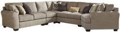 Benchcraft® Pantomine 5-Piece Driftwood Sectional With Cuddler