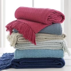 Surya Tressa Medium Gray 50"x60" Throw Blanket -Furniture Store 0164fa34 995b 4921 a403 e6919bb04e25