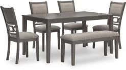 Signature Design By Ashley® Wrenning 6-Piece Gray Dining Set