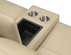 Steve Silver Co. Akari Surly Sand Dual-Power Console Reclining Loveseat -Furniture Store 0287d8d4 43bb 407e 862a 3c608ace05b2