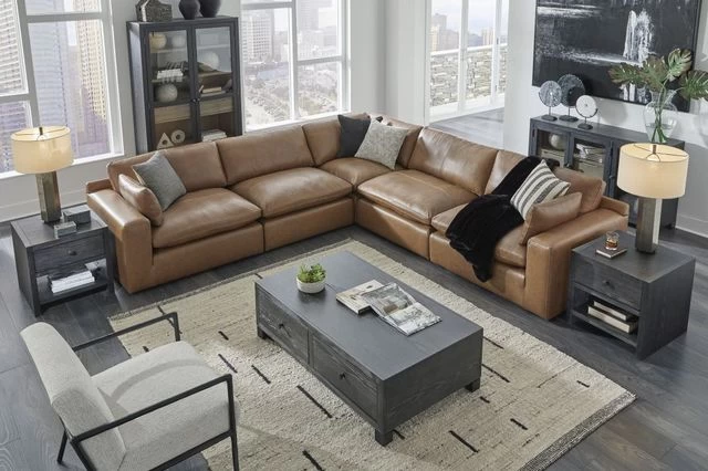 Signature Design By Ashley® Emilia 5-Piece Caramel Modular Sectional 4 Signature Design By Ashley® Emilia 5-Piece Caramel Modular Sectional - Image 2