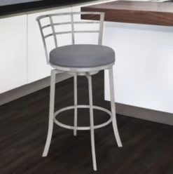 Armen Living Viper Grey 26" Counter Swivel Stool -Furniture Store 0666fbc7 2b1b 494f b987 c2bde442a6bb