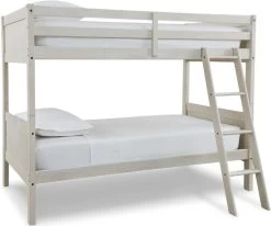 Signature Design By Ashley® Robbinsdale Antique White Twin/Twin Bunk Bed With Ladder