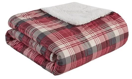 Olliix By Woolrich Tasha Red Oversized Softspun Down Alternative Throw 3 Olliix By Woolrich Tasha Red Oversized Softspun Down Alternative Throw
