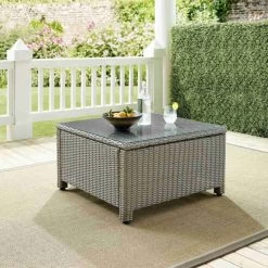 Crosley Furniture® Bradenton Gray Outdoor Sectional Coffee Table -Furniture Store 09809e45 697e 4736 afb5 72aca638e3e4