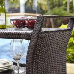 Crosley Furniture® Palm Harbor Brown Outdoor Wicker Bar Cart -Furniture Store 0a7d6844 692c 4e1f 969e d8ab796aedfd