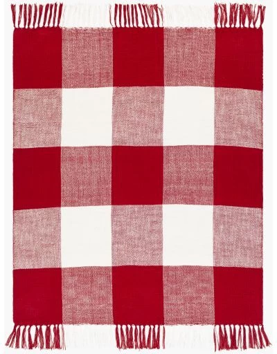 Surya Bufflonne Dark Red 50"x60" Throw Blanket 3 Surya Bufflonne Dark Red 50"x60" Throw Blanket