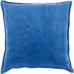 Surya Cotton Velvet Dark Blue 18"x18" Pillow Shell