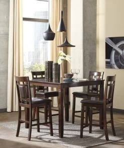 Signature Design By Ashley® Bennox 5-Piece Brown Counter Height Dining Set -Furniture Store 0bade97e 2760 47e7 9f16 aeddb96ceb2f