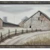 Crestview Collection Dusty Road Beige/Gray Wall Art