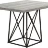 Monarch Specialties Dining Table, 48" Rectangular, Small, Kitchen, Dining Room, Metal, Laminate, Grey, Black, Contemporary, Modern -Furniture Store 0e72adbe 66c2 4b83 a609 250a6c6ff202