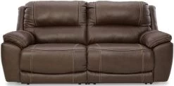 Signature Design By Ashley® Dunleith 2-Piece Chocolate Power Reclining Loveseat