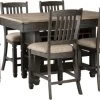 Signature Design By Ashley® Tyler Creek 7-Piece Black And Gray Rectangular Dining Room Counter Table P20949262