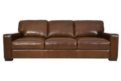 Soft Line Brown Leather Sofa