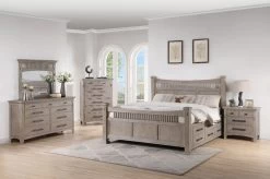 Holland House Captain's Oak 3pc Queen Storage Bedroom
