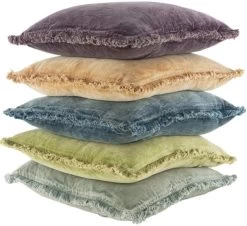 Surya Washed Cotton Velvet Denim 18"x18" Pillow Shell -Furniture Store 180b1c30 4b30 4a72 8c1f c7405f284b51