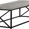 Monarch Specialties Coffee Table, Accent, Cocktail, Rectangular, Living Room, 44"L, Metal, Laminate, Grey, Black, Contemporary, Modern -Furniture Store 18d405e2 3a1c 47bc aaa7 9900ca784e93