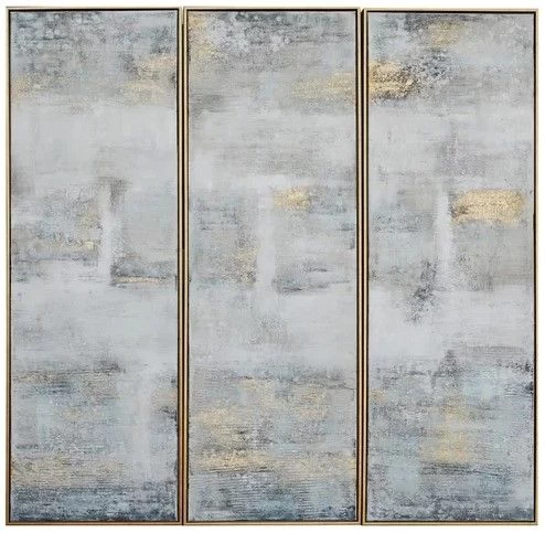 Crestview Collection Avery 3-Piece Gray Wall Art Set 3 Crestview Collection Avery 3-Piece Gray Wall Art Set