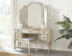 Steve Silver Co. Highland Park 3-Piece Cathedral White Vanity Set -Furniture Store 1aa8a70d 3bfc 4985 87ee e665806d7403