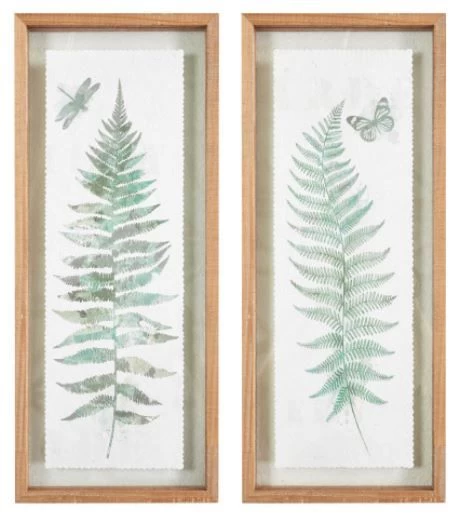 Olliix By Madison Park Linden Fern 2 Piece Set Natural Framed Wall Decor 4 Olliix By Madison Park Linden Fern 2 Piece Set Natural Framed Wall Decor - Image 2
