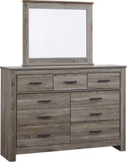 Signature Design By Ashley® Zelen Warm Gray Dresser And Mirror
