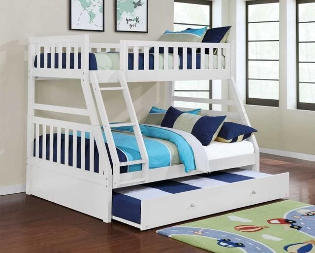 Lifestyle White Twin/Full Bunk Bed 4 Lifestyle White Twin/Full Bunk Bed - Image 2