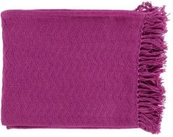Surya Thelma Bright Pink 50"x60" Throw Blanket