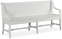 Magnussen Home® Heron Cove Chalk White Bench With Back