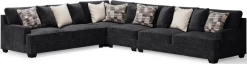 Signature Design By Ashley® Lavernett 4-Piece Charcoal Sectional