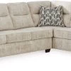 Signature Design By Ashley® Lonoke 2-Piece Parchment Left-Arm Facing Sectional With Chaise