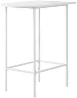 Monarch Specialties Home Bar, Bar Table, Bar Height, Pub, 36" Rectangular, Small, Kitchen, Metal, Laminate, White, Contemporary, Modern