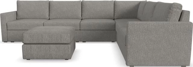 Flex By Flexsteel® 7-Piece Pebble Sectional With Ottoman 4 Flex By Flexsteel® 7-Piece Pebble Sectional With Ottoman - Image 2