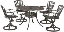 Homestyles® Largo 5-Piece Taupe Dining Set With Swivel Chairs