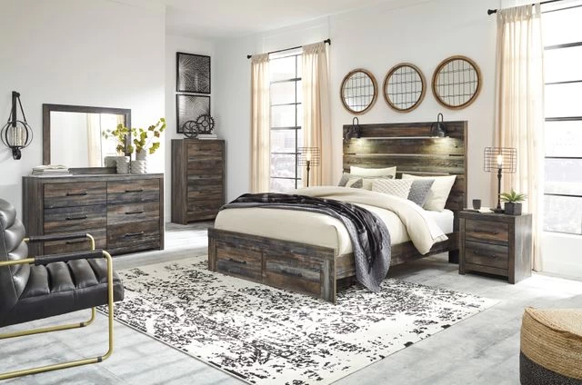 Signature Design By Ashley® Drystan Brown 3pc Queen Panel Bed With Storage Footboard Bedroom P97784986 3 Signature Design By Ashley® Drystan Brown 3pc Queen Panel Bed With Storage Footboard Bedroom P97784986