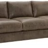Bernhardt Dawkins Walnut Leather Sofa