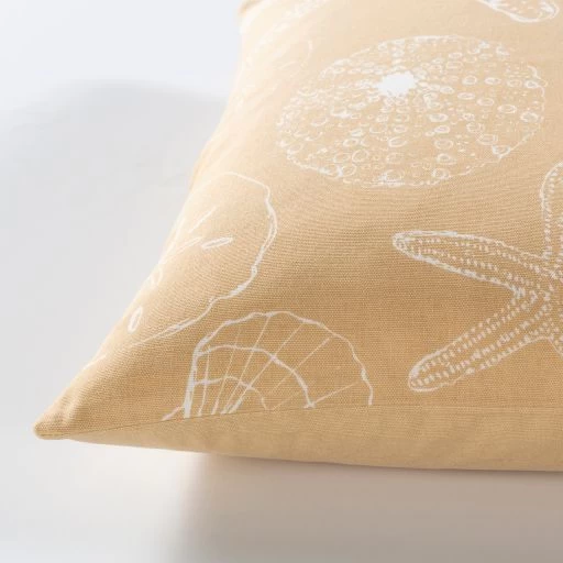 Surya Sea Life Wheat 18"x18" Toss Pillow Shell Only. 5 Surya Sea Life Wheat 18"x18" Toss Pillow Shell Only. - Image 3