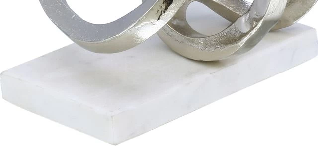 Crestview Collection Walsh Nickel/White Marble Sculpture 4 Crestview Collection Walsh Nickel/White Marble Sculpture - Image 2