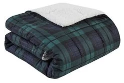 Olliix By Woolrich Brewster Blue Softspun Down Alternative Filled Throw