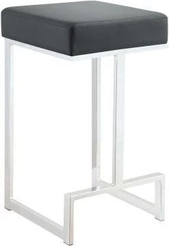 Coaster® Gervase Black/Chrome Square Counter Stool