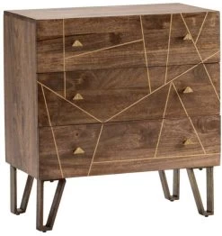 Crestview Collection Bengal Manor Brass Inlay Chest