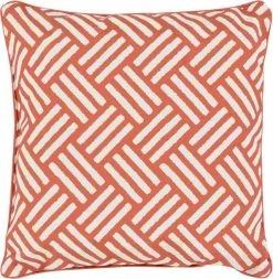Surya Basketweave Ivory/Burnt Orange 20"x20" Pillow Shell