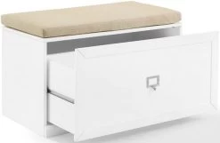 Crosley Furniture® Harper White/Tan Entryway Bench -Furniture Store 298c3dbb 10dc 492b 91ca 47b9e4f7bcf6