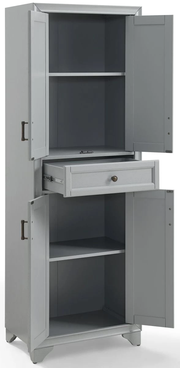 Crosley Furniture® Tara Distressed Gray Pantry 5 Crosley Furniture® Tara Distressed Gray Pantry - Image 3