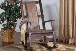 Sunny Designs™ Savannah Antique Charcoal Rocker With Cushion Seat & Back