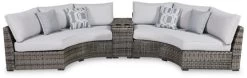 Signature Design By Ashley® Harbor Court 3-Piece Gray Outdoor Sectional