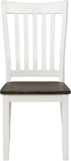 CoasterĀ® Kingman 2-Piece Espresso/White Slat Back Dining Chairs