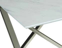 Steve Silver Co. Zurich White Faux Marble Top End Table With Matte Chrome Base -Furniture Store 2b9b3271 cff1 43a9 ad06 1577d6e8e98e