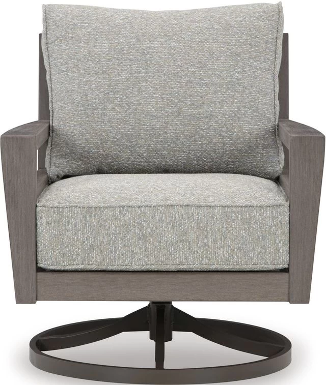 Signature Design By Ashley® Hillside Barn Gray/Brown Outdoor Swivel Lounge With Cushion 4 Signature Design By Ashley® Hillside Barn Gray/Brown Outdoor Swivel Lounge With Cushion - Image 2