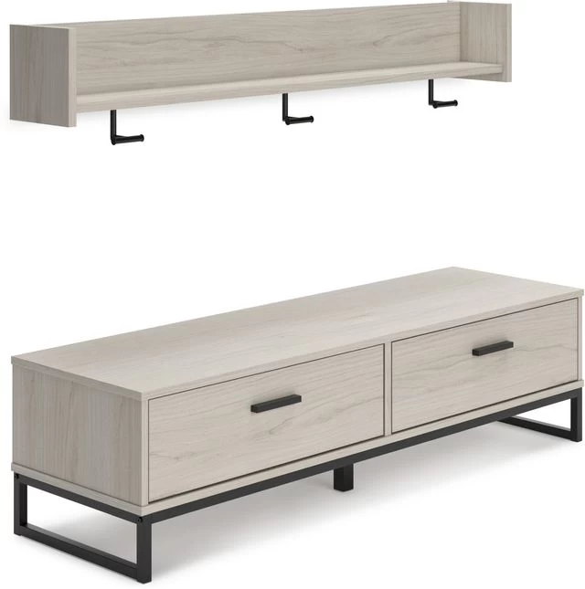 Signature Design By Ashley® Socalle Natural Storage Bench With Coat Rack 3 Signature Design By Ashley® Socalle Natural Storage Bench With Coat Rack
